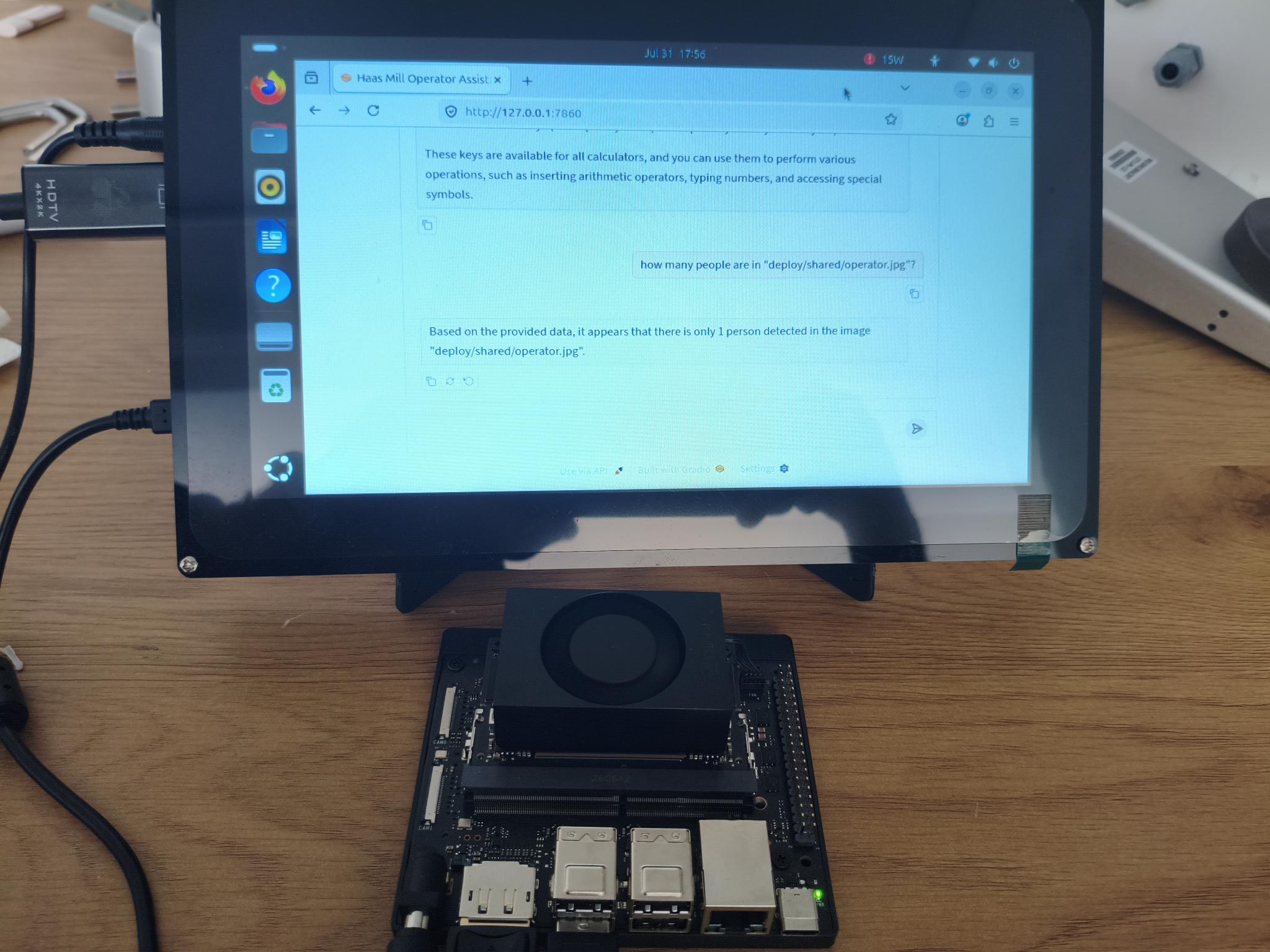 Vision answer on device